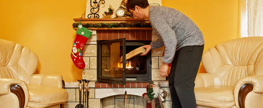 Rusted Metal Fireplace Restoration in Lorton, Virginia